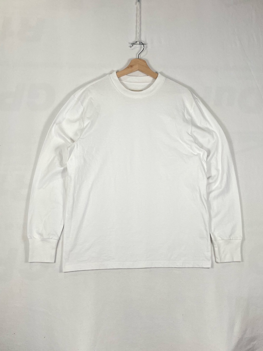 Aime Leon Dore Plain White Long Sleeve T shirt Crewneck Cotton Canada Made Sz M